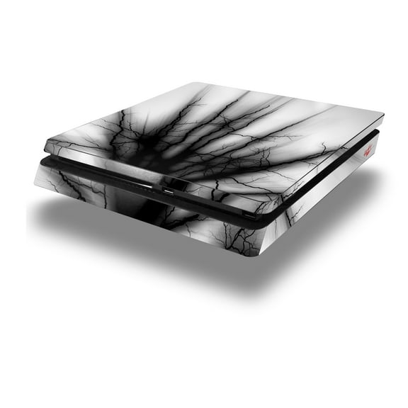 Vinyl Decal Skin Wrap compatible with Sony PlayStation 4 Slim Console Lightning Black (PS4 NOT INCLUDED)