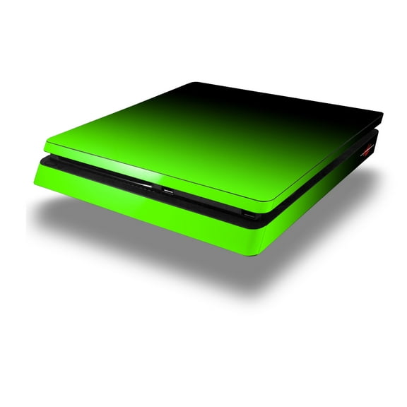 Vinyl Decal Skin Wrap compatible with Sony PlayStation 4 Slim Console Smooth Fades Green Black (PS4 NOT INCLUDED)