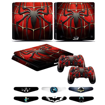 Vinyl Decal Skin Wrap compatible with Sony PlayStation 4 Slim Console Smooth-Spiderman
