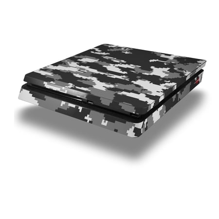 Vinyl Decal Skin Wrap compatible with Sony PlayStation 4 Slim Console WraptorCamo Digital Camo Gray (PS4 NOT INCLUDED)