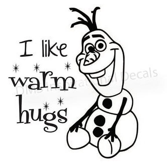 Vinyl Decal: StickerDecal Movie Christmas Decal - I like Warm Hugs - Wall Lettering 28"x20" [FS2]