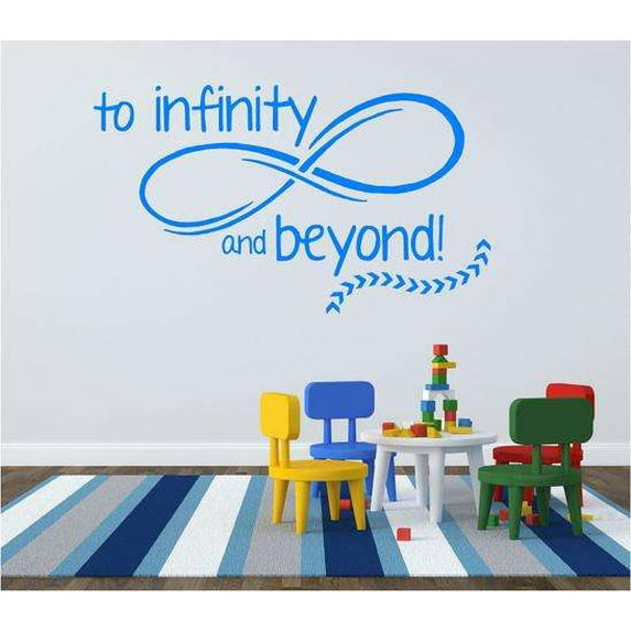 Vinyl Decal: Toy Story Vinyl Wall Decal - "To Infinity and Beyond!" Movie Quote - 20"x12"