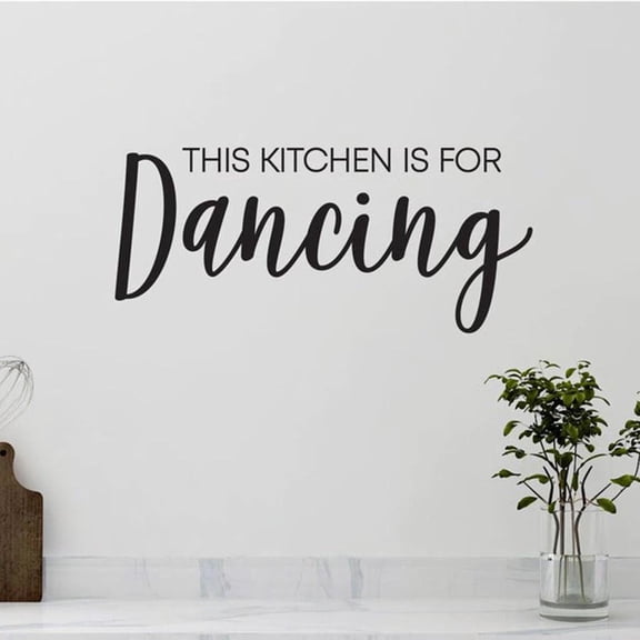 Vinyl Decal Wall Art Quotes Sticker This Kitchen is for Dancing Funny Fun Kitchen Sign Lettering Home Decoration Waterproof 57x25cm