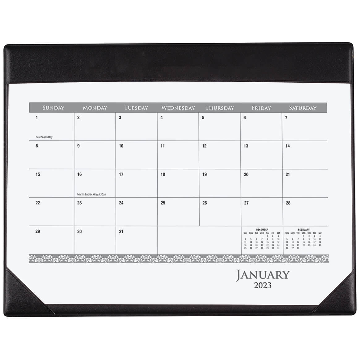Vinyl Desk Pad and 12 Month Calendar, Black - Walmart.com Vinyl Desk Pad and 12 Month Calendar, Black - Walmart.com