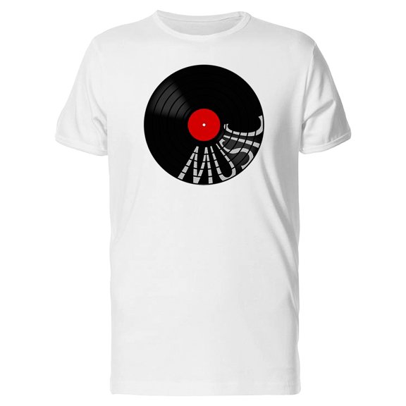 Vinyl Disc With Music T-Shirt Men -Image by Shutterstock, Male Small