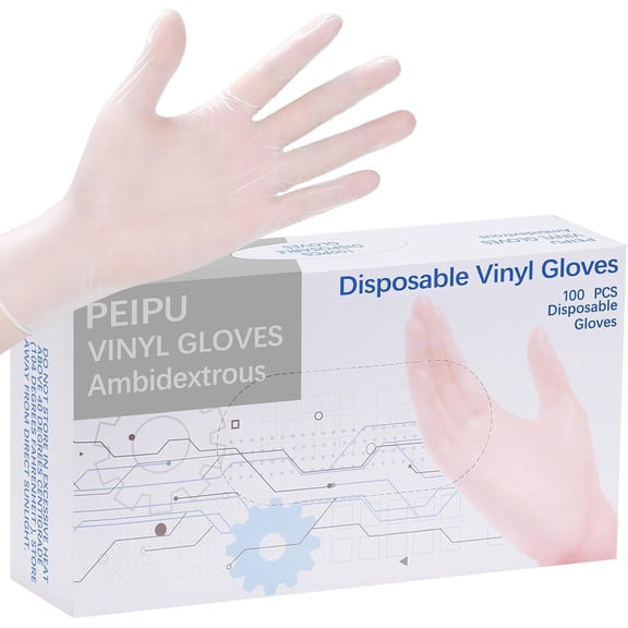 Vinyl Disposable Gloves,Powder Free,Cleaning Service Gloves, Latex Free