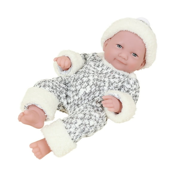 Vinyl Doll Reborn Doll Movable Hands and Feet Soft Cuddly Body 8.66 Inch Long Sleeve Baby Dress Up Multicolor Cloth Pvc Material Ideal Gift for Toddlers and Kids