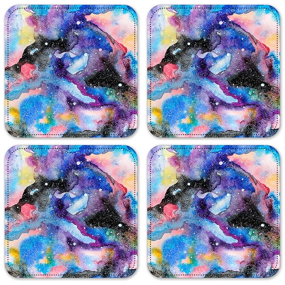Vinyl Drink Coasters - Set of 4 - Abstract Watercolor