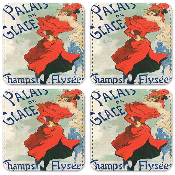 Vinyl Drink Coasters - Set of 4 - Palais de Glace