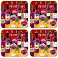 thumbnail image 1 of Vinyl Drink Coasters - Set of 4 - Red Wines, 1 of 3