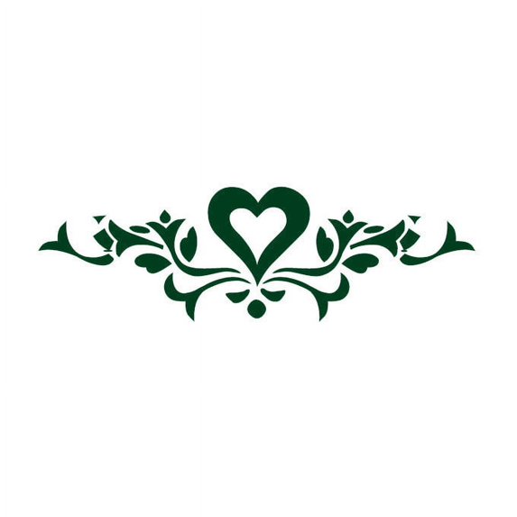 Vinyl Embellishment Scrolls - Medium - Hunter Green