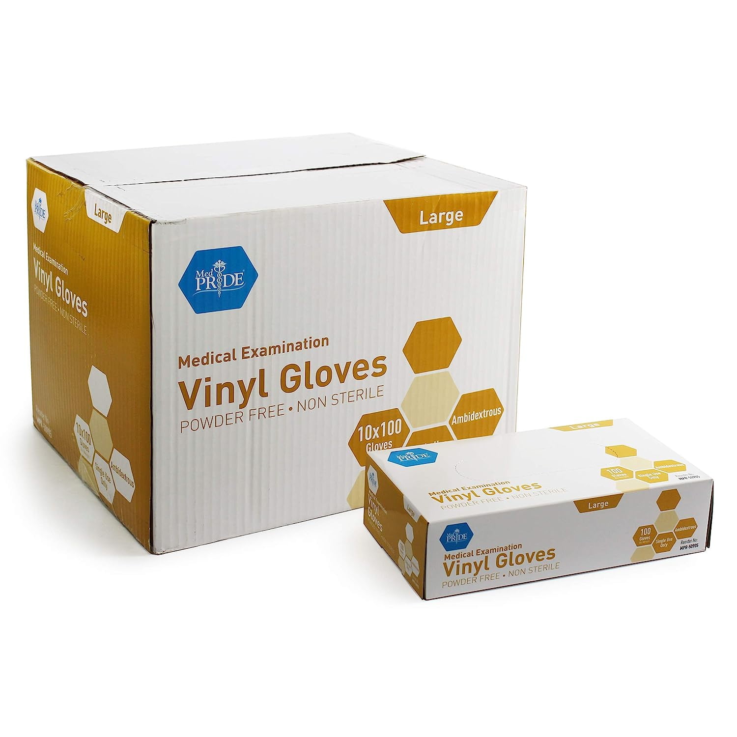 Vinyl Exam Gloves Large 1000pc