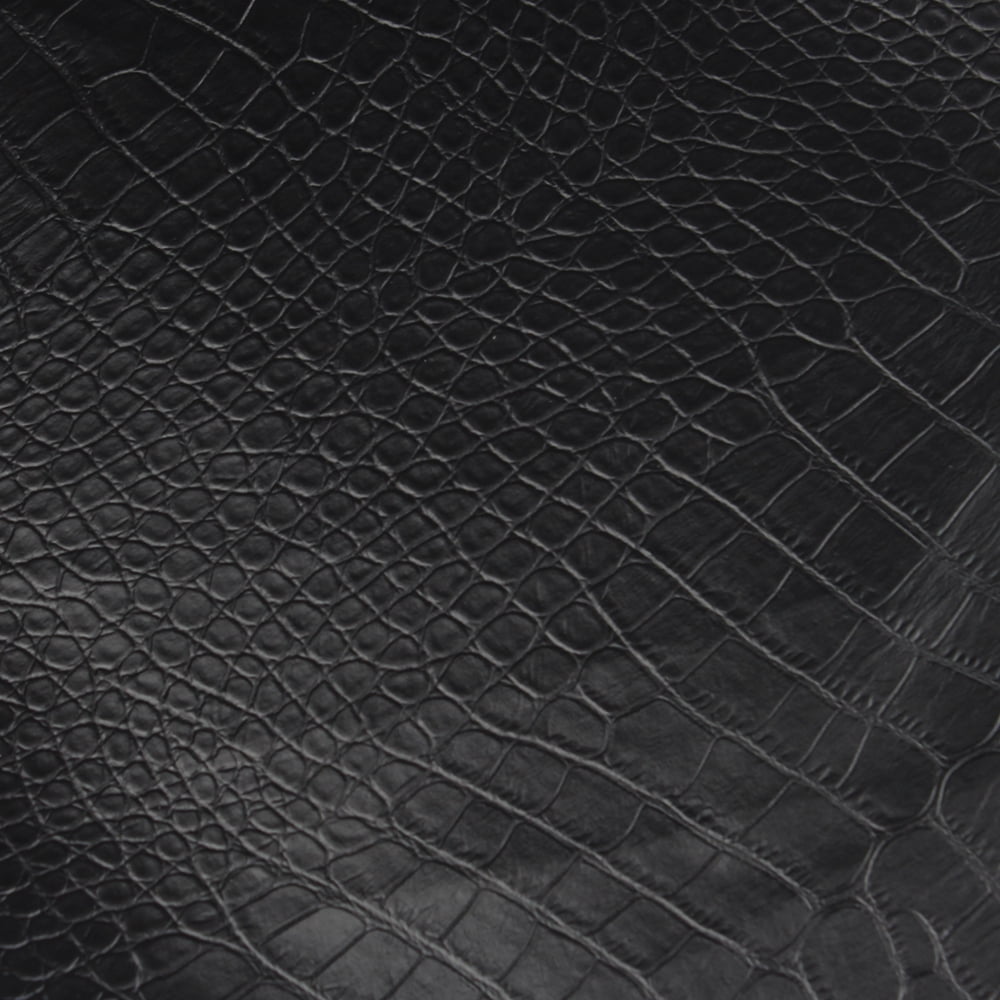 Vinyl Fabric Faux PVC Leather Spunlaced Crocodile Pattern Black Style Waterproof Grade Upholstery Craft decoration Furniture Renovate