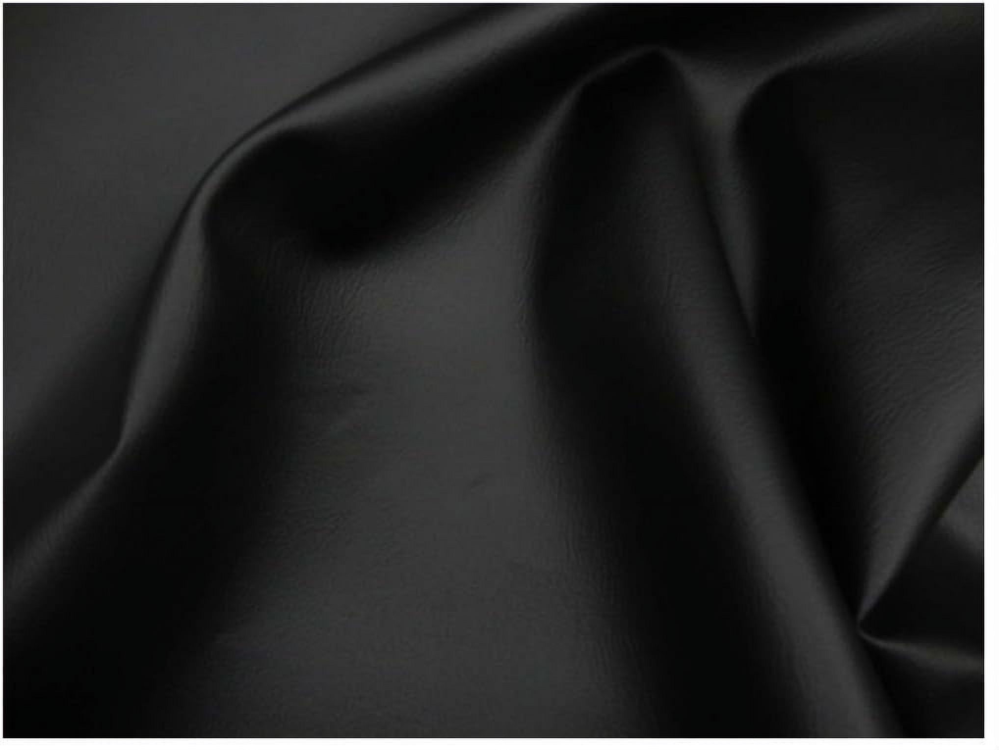 Vinyl Faux Leather 55" Wide Black 2 Way Stretch Upholstery Fabric Per
