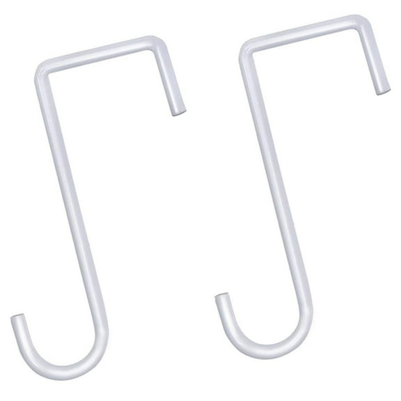 Vinyl Fence Hooks Patio Hooks White Powder Coated Steel Hangers fits Easily for Indoor & Outdoor Hanging Lights, Plants & Planters, Bird Feeder, Pool Equipment, 2x6inch/3X8inch