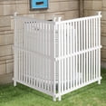 thumbnail image 1 of Vinyl Fence Panels 2 Pack Outdoor Picket Privacy Screen Fence, 2PCS White PVC Fence Panel, 48" H X 36" W (White), 1 of 8
