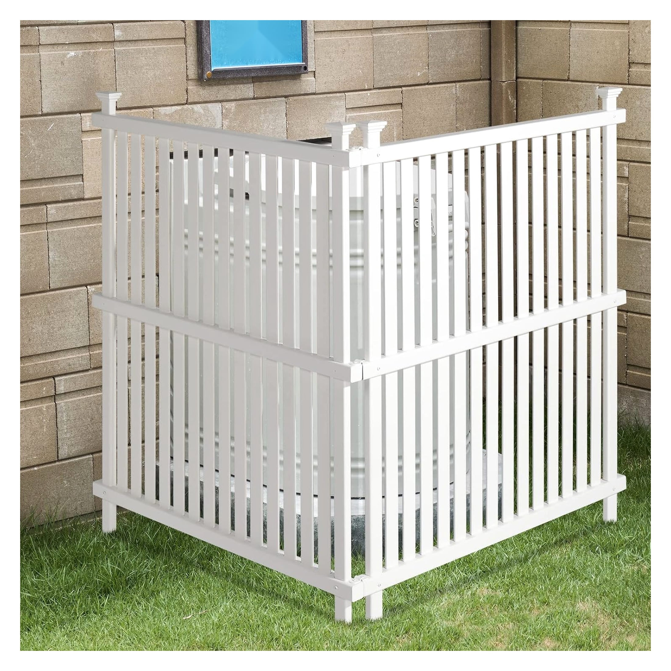 Pcvc Panel Vinyl Fence Panels,outdoor privacy fence,2-pack,PVC fence panels,48 in ...
