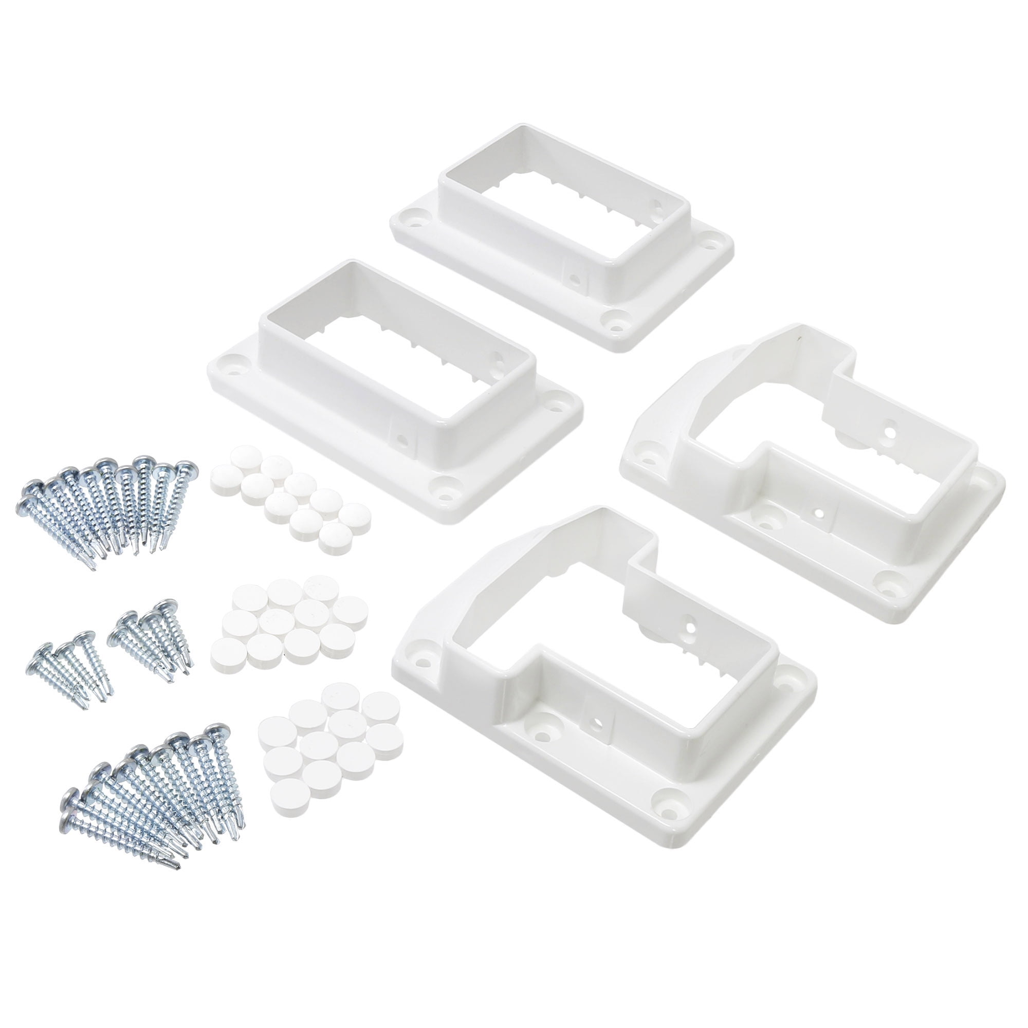 Vinyl Fence Railing Deluxe Bracket Kit 2 Sets Vinyl Fence Brackets