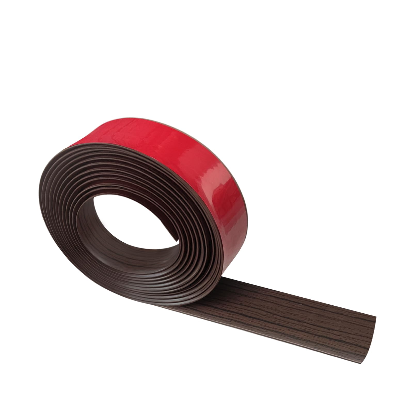 Vinyl Floor Transition Strip Self Adhesive 2"*20' Brown Wood Grain Divider Flooring Strips For Laminate  Uneven Floors Carpet Tiles (20ft 2in Grain)