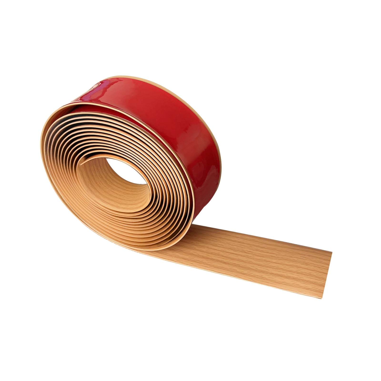 Vinyl Floor Transition Strip Self Adhesive 2"*20' Light Brown Wood Grain Divider Flooring Strips For Laminate  Uneven Floors(20ft 2in Grain)