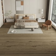 Vinyl Flooring Roll Thickened Peel and Stick Floor Wood Plank Flooring Self Adhesive 23.6" X 118"
