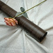 Vinyl Flooring Roll PVC Thickened Peel and Stick Floor Wood Plank Self Adhesive Flooring DIY 23.6" X 118" Dark Brown