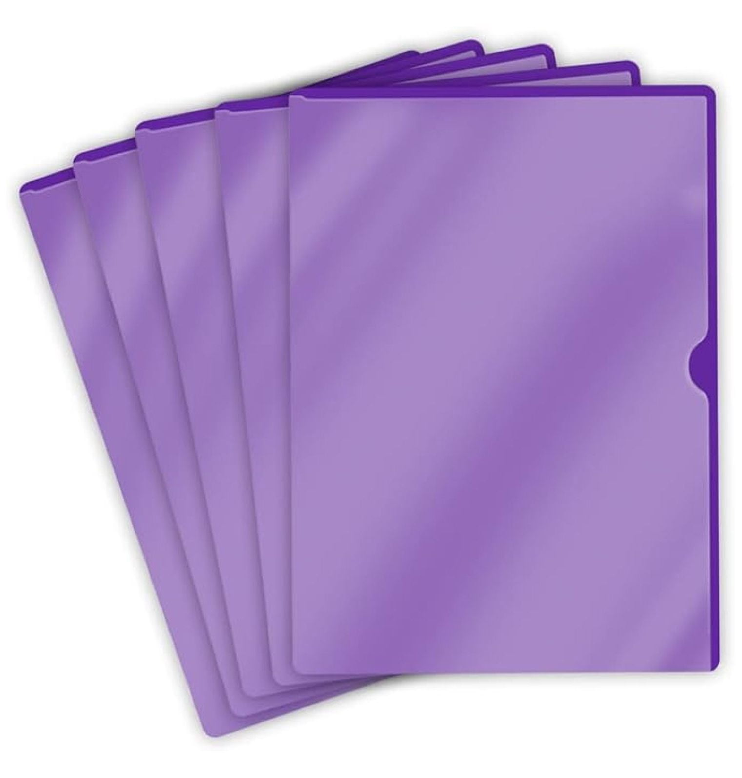 Vinyl Folders Letter Size - Heavy Duty Plastic Folders with Pocket - L-Type Document Holder for Office, Medical, Home - 50 Pack