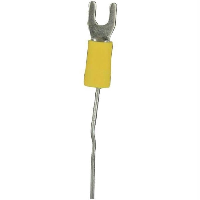 100 Terminali A Forcella Isolati In Vinile Giallo, Misura 12-10 AWG, Per Vite #10, Amp 2-34176-1