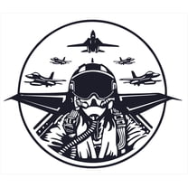 Vinyl Home Art Top gun Movie Decor Design Adhesive Wall Art Decal Sticker - 16" x 20" Removable Living Room Bedroom Northrop F-5 E And Tiger II Aircraft Jet Fighter Planes Decoration - Black