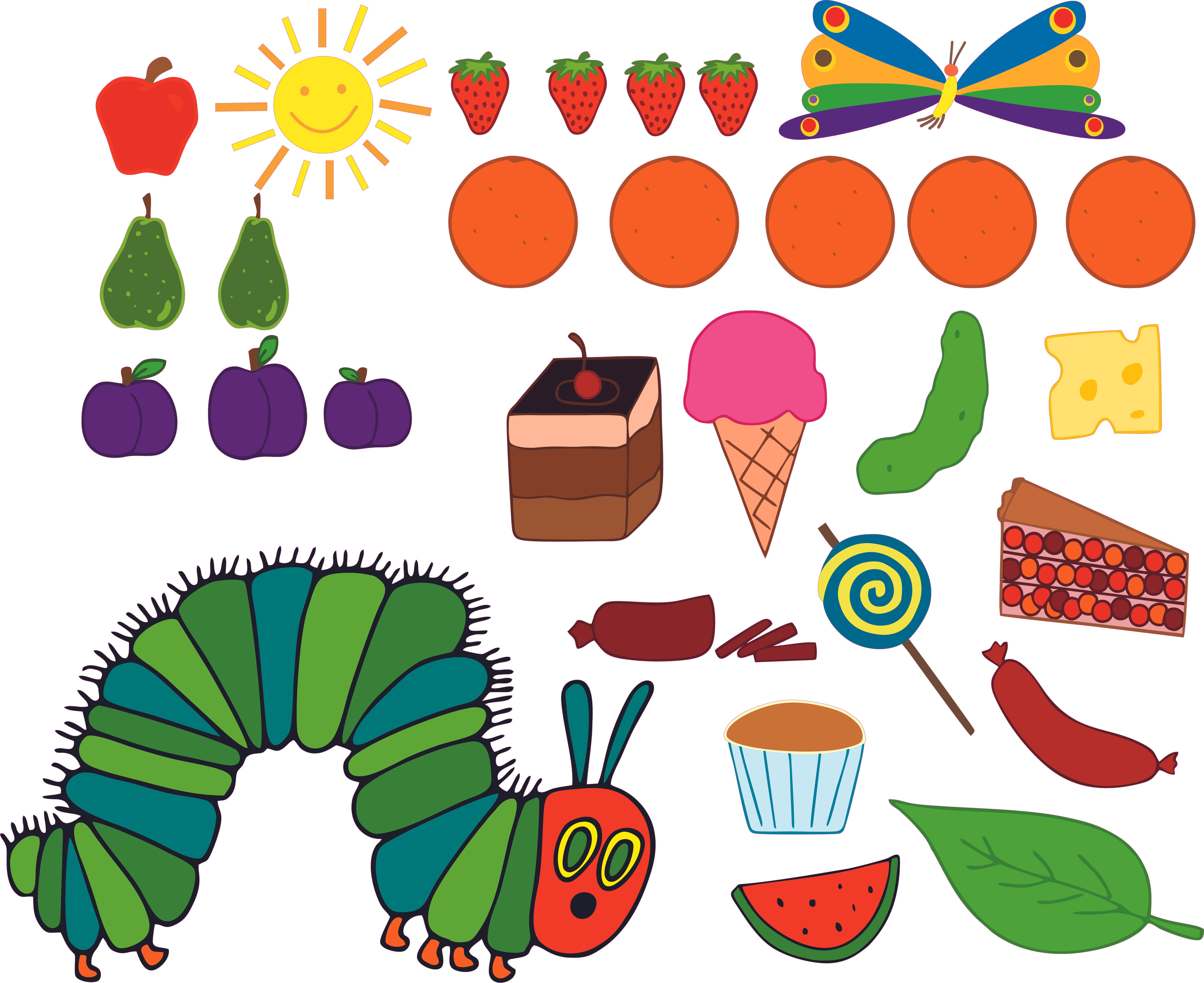 Vinyl Home Art Very Hungry Caterpillar Decor Design Adhesive Wall Decal ...