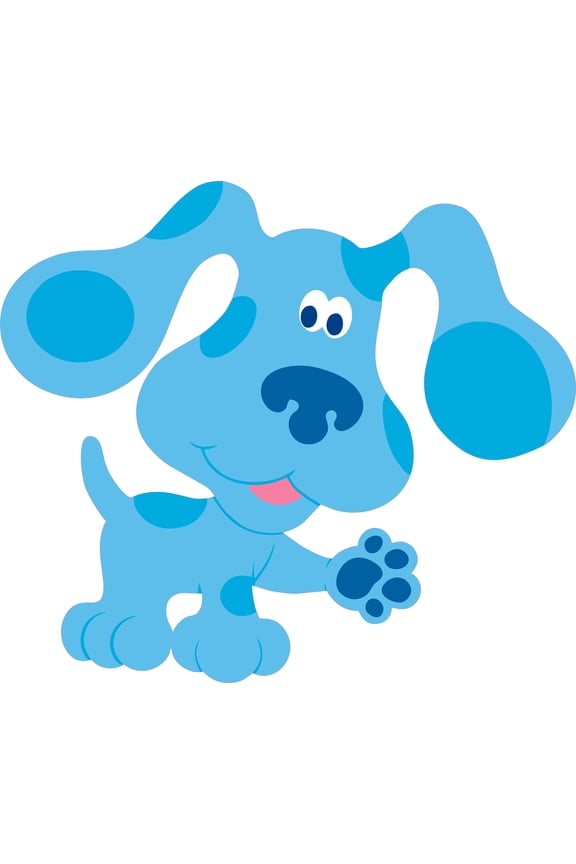 Vinyl Home Living Room Art Children's Educational Television Show Blue's Clues Decor 20 Inches x 22 Inches Removable Kids Bedroom Nursery Adhesive Blue The Dog Wall Decal Design Sticker Decoration