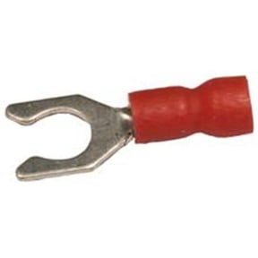 Vinyl Insulated Locking Spade Terminals - 22-16 Wire, No. 8 Stud, Pack Of 100