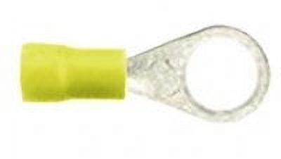Vinyl Insulated Ring Tongue Terminal 1/2" Inside Diameter 12-10 Gauge (Yellow)