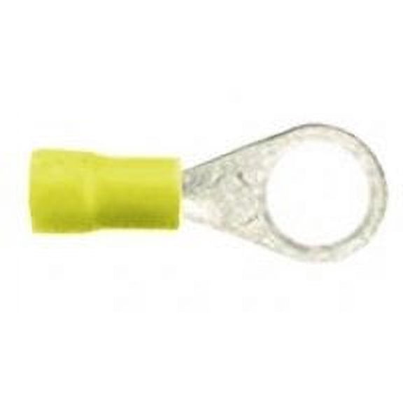 Vinyl Insulated Ring Tongue Terminal 1/2" Inside Diameter 12-10 Gauge (Yellow)