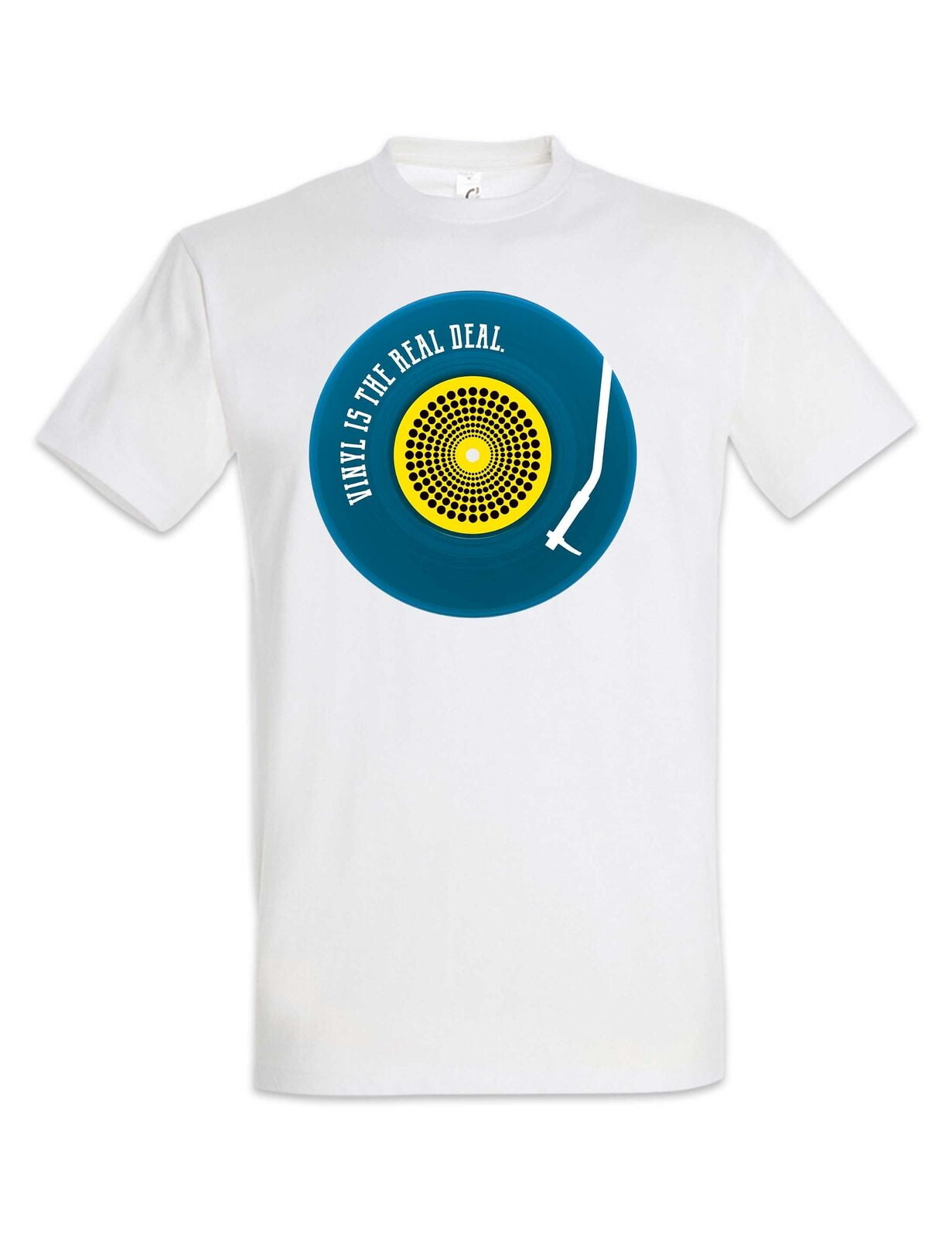 Vinyl Is The Real Deal TShirt Club Disco Retro Turntable DJ MC Record