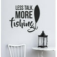 thumbnail image 1 of Vinyl Letters Wall Decals Less Talk More Fishing Boys Wall Decor Stickers 23x21-Inch Black, 1 of 1