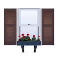 thumbnail image 1 of Vinyl | Louvered Exterior Shutters | 14.5" Width | Cathedral Top | with Mid Rail (50/50 Split) | 1 Pair, 1 of 11
