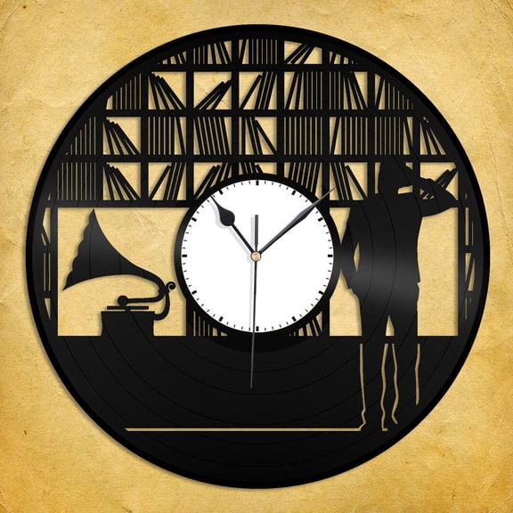 Vinyl Lover Vinyl Wall Clock Record Gift for Friends Home and Room Decoration Vintage Design Office Bar Room Home Decor