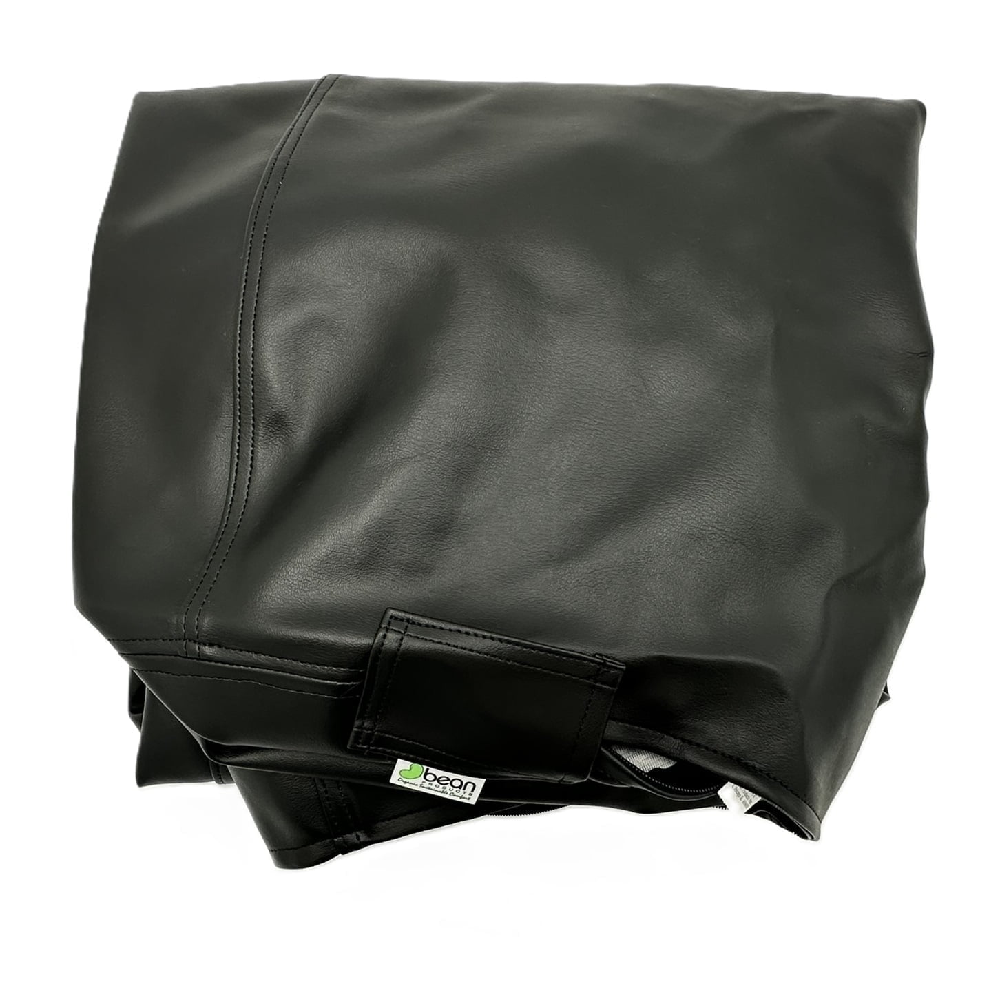 Vinyl Marine Boat 33x31x20" Bean Bag Chair Cover - Retro Style Weatherproof Lazy Sofa Cover for Kids and Adults - Washable Bean Bag Cover without Fill, Black