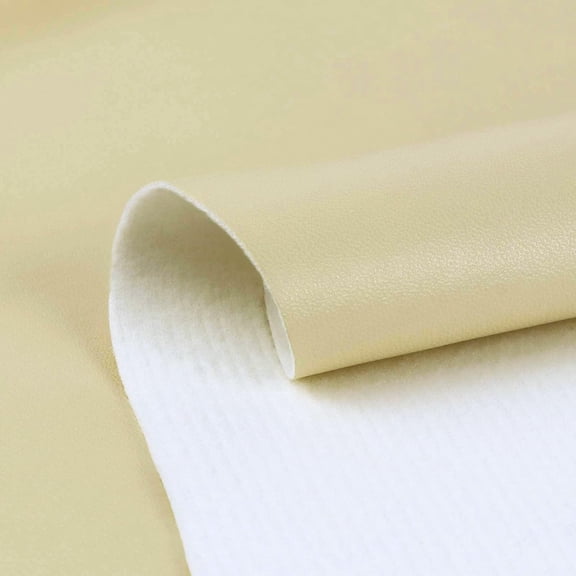 Vinyl Marine Leather Fabric - 54" Marine Vinyl Faux Leather Sheets 0.8mm Thick Soft Waterproof Material for Automotive,Boat,Headliner,Crafts, Chairs,DIY Sewing - Beige