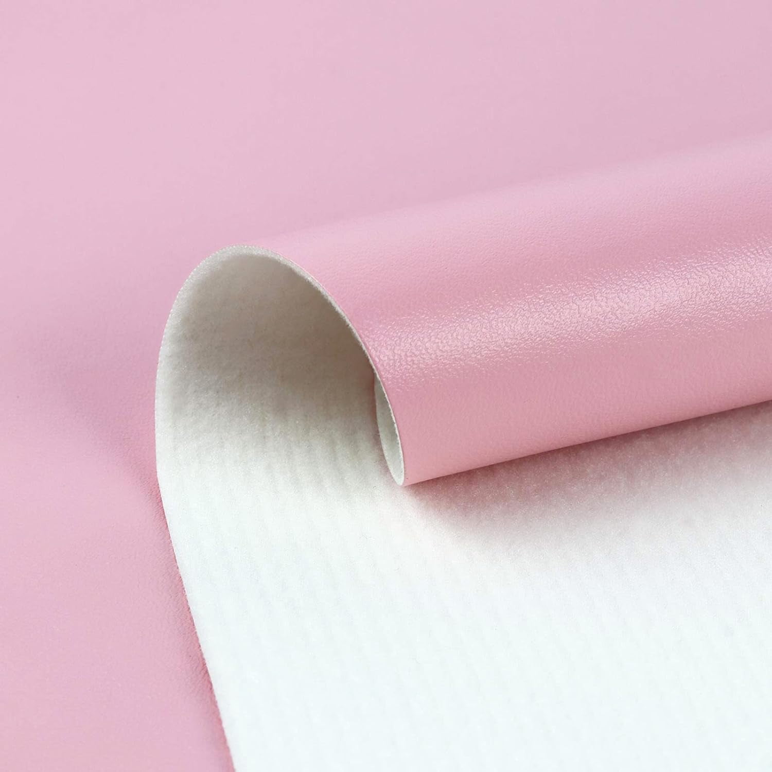 Vinyl Marine Leather Fabric - 54" Marine Vinyl Faux Leather Sheets 0.8mm Thick Soft Waterproof Material for Automotive,Boat,Headliner,Crafts, Chairs,DIY Sewing - Pink