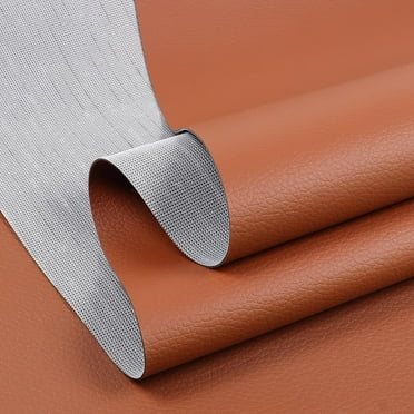 Vinyl Marine Synthetic Leather Fabric - 55"W Waterproof Vinyl Material 0.6mm Thick Soft Upholstery Leather Sheets for Car Headliner Furniture Sofa Boat Replacement Renovate - Brown
