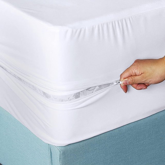 Vinyl Mattress Protector Zippered Cot Size, Waterproof Vinyl Mattress