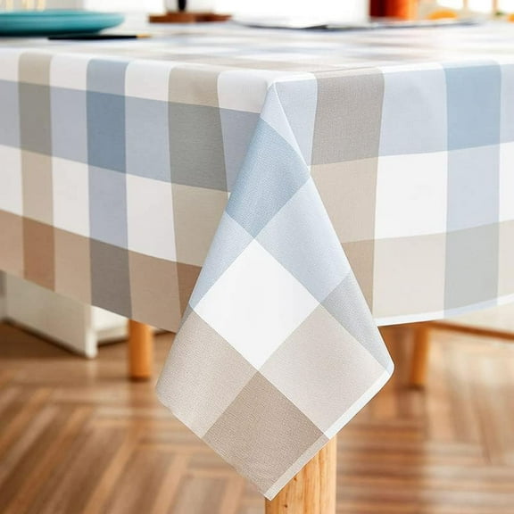 Vinyl Oilcloth Tablecloth Rectangular Spillproof Waterproof Wipeable PVC Plastic Large Tablecloths for Card Table Tablecloth - Bird Silver Gray 52 x 78 Inch