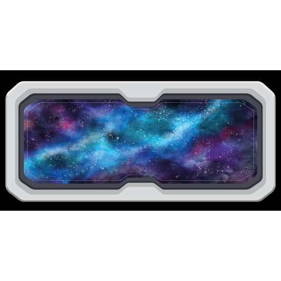 Vinyl Outer Space Stars Window Like Decor Design Adhesive Home Wall Art Decal - 10" x 20" Kids Bedroom Living Room Celestial Bodies Stellar Galaxies Stars Milky Way Removable Sticker Decoration