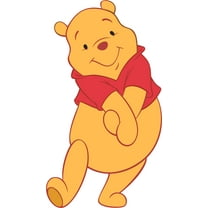 Vinyl Pooh The Bear Kids Bedroom Nursery Wall Decal Design | 20" x 35" Adhesive Teddy Bear Cartoon Character Decor Home Living Room Art StickerDecal Removable Decoration Animated TV Show Sticker