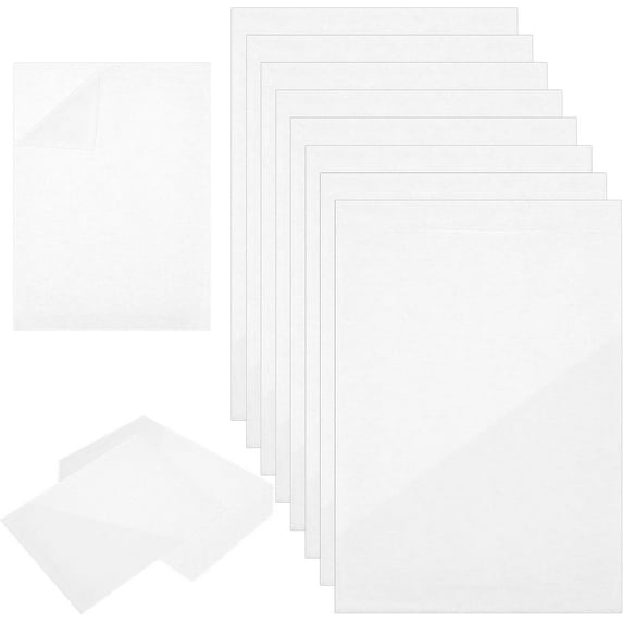 Vinyl Printable Sticker Paper 20 Sheets Holographic Glossy Sticker Paper Self-Adhesive Waterproof Dries Quickly For Inkjet/Laser Printer- A4 Size (8.25" x 11.7"), Transparent Patternless