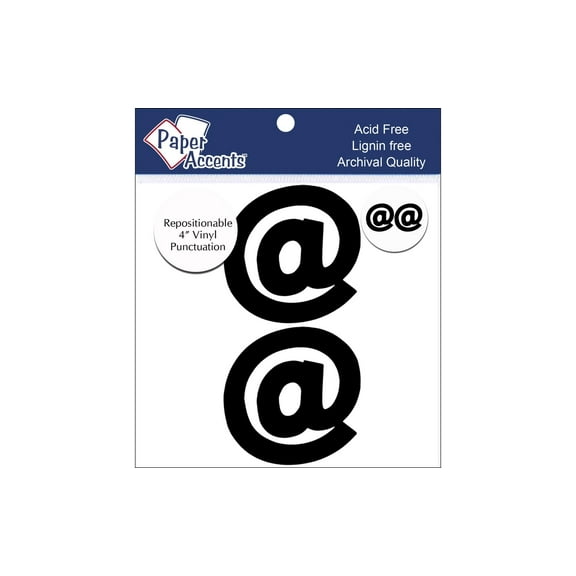 Vinyl Punctuation Removable Adh 4" @ 2pc Black
