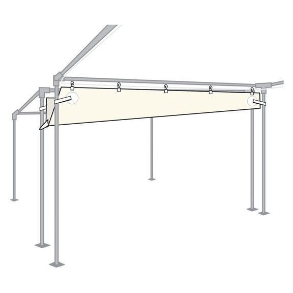 Vinyl Rain Gutters | for West Party and Canopy Tents | 20-Foot | Heavy Duty Vinyl | Tent Not Included White