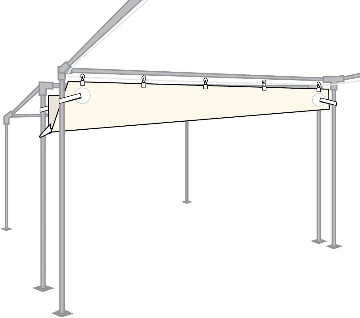 Vinyl Rain Gutters | for West Style Party Canopy s | 20-Foot | Heavy